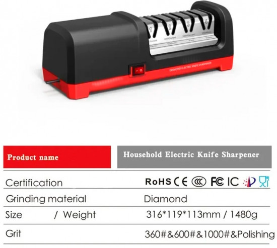 Ножеточка электрическая универсальная четырехэтапная