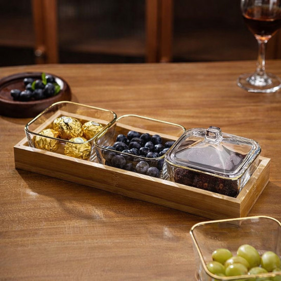 Набор из трех менажниц на подставке