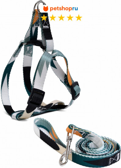 Шлейка с поводком для собак регулируемая «Пикси»