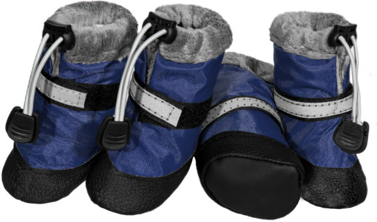 Обувь для собак утепленная со светоотражающей полосой