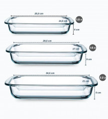 Набор стеклянных форм для запекания - Фото 1