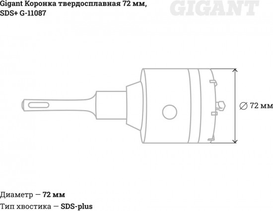 Коронка твердосплавная