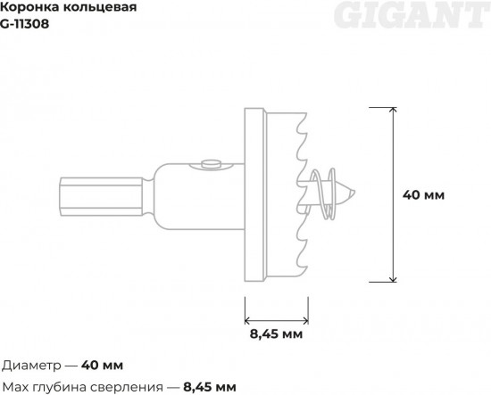 Коронка кольцевая
