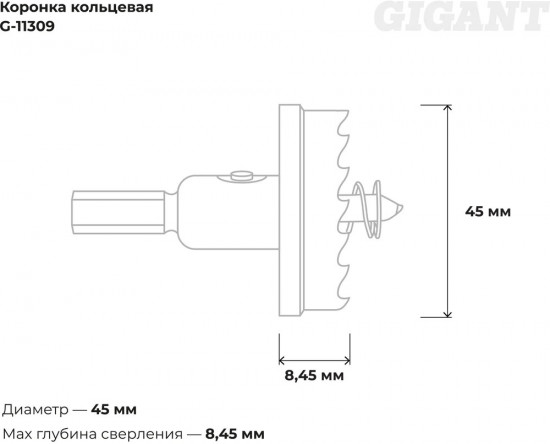 Коронка кольцевая