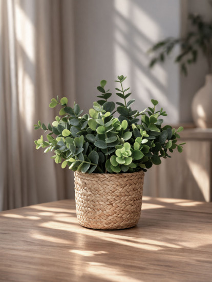 Эвкалипт искусственное растение в корзиночке