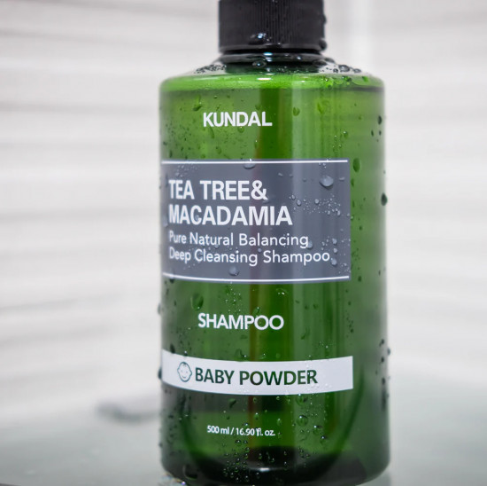 Шампунь для волос «Kundal Tea Tree & Macadamia Baby Powder»