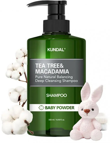 Шампунь для волос «Kundal Tea Tree & Macadamia Baby Powder»