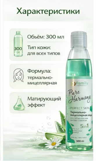 Мицеллярная вода для снятия макияжа «Матовое совершенство»