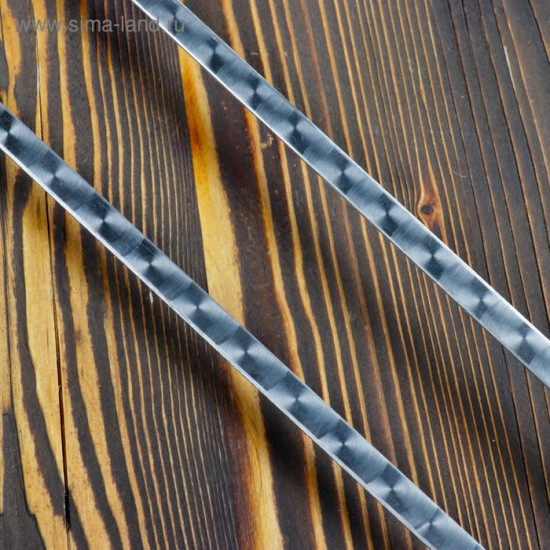 Двойной вилка-шампур с деревянной ручкой