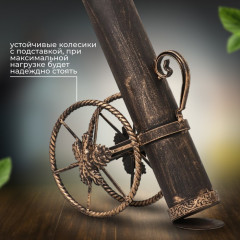 Кованая подставка для шампуров «Пушка» - Фото 2