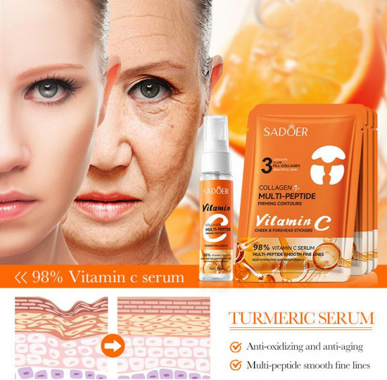 Набор средств для лица мультипептидных с коллагеном и 98% витамином С «Multi-Peptide VC»