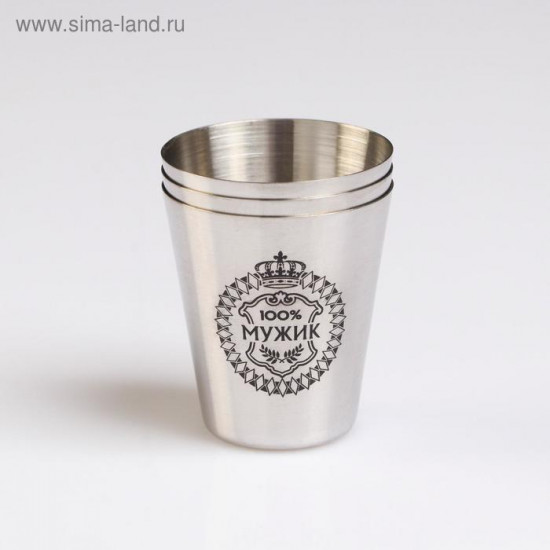 Набор стопок в чехле «100% Мужик»