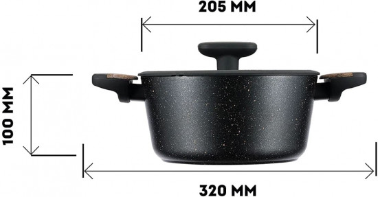 Кастрюля cо стеклянной крышкой «Albero»