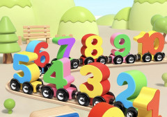 Деревянный поезд-конструктор «Учим цифры» - Фото 1