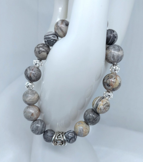 Браслет из натурального камня яшмы