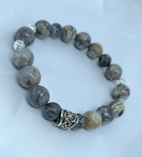 Браслет из натурального камня яшмы