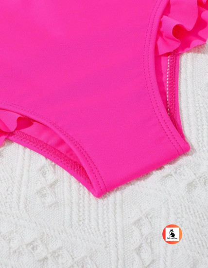 Раздельный купальник 3 в 1 для девочек с накидкой