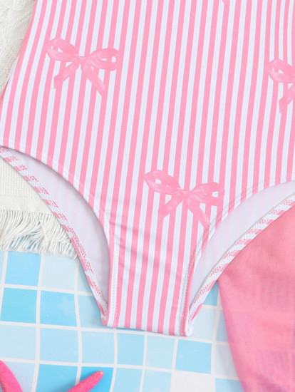 Купальник слитный с парео для девочек