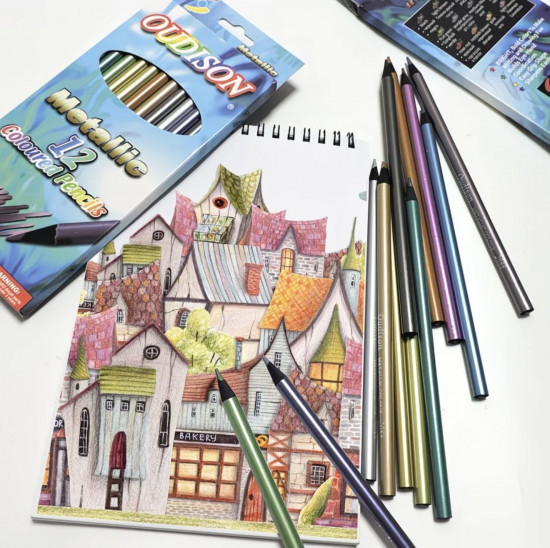 Набор цветных карандашей «Metallic»