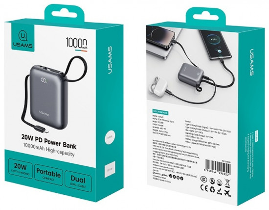 Внешний аккумулятор «Power bank CD258 PB86 20W»
