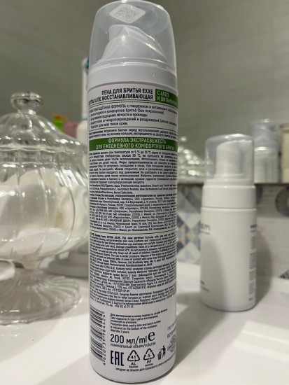 Пена для бритья мужская восстанавливающая с алоэ