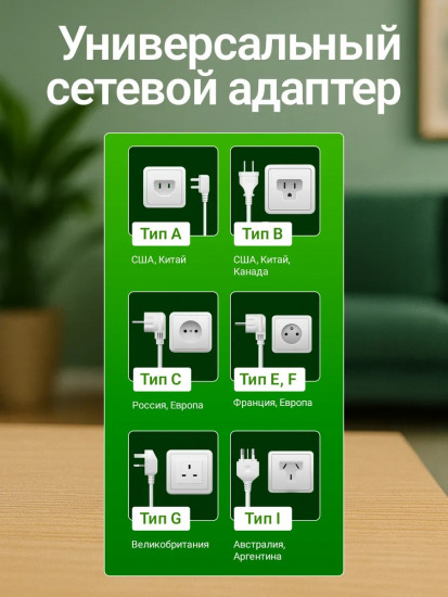 Универсальный переходник для розетки 220V