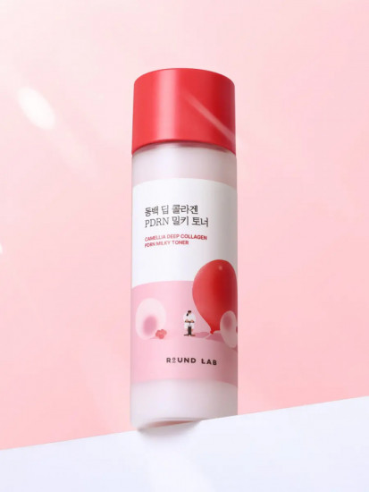 Тонер для сияния кожи лица молочный с ПДРН и коллагеном «Camellia Deep Collagen Milky PDRN Toner»