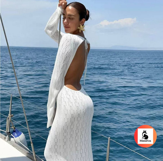 Туника пляжная вязаная