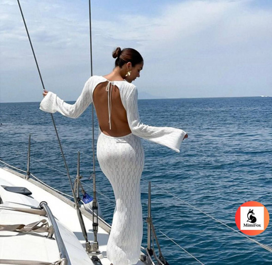 Туника пляжная вязаная