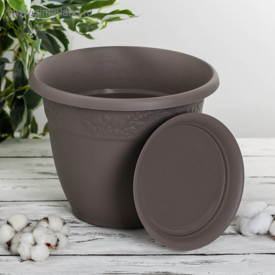 Горшок для цветов с поддоном «Рябина»