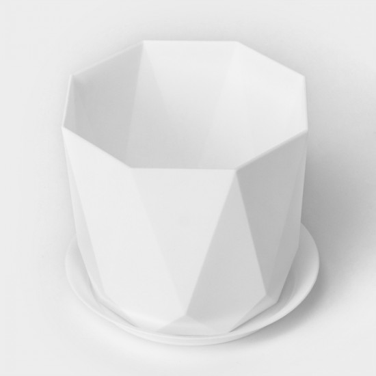 Горшок для цветов с поддоном «Призма»