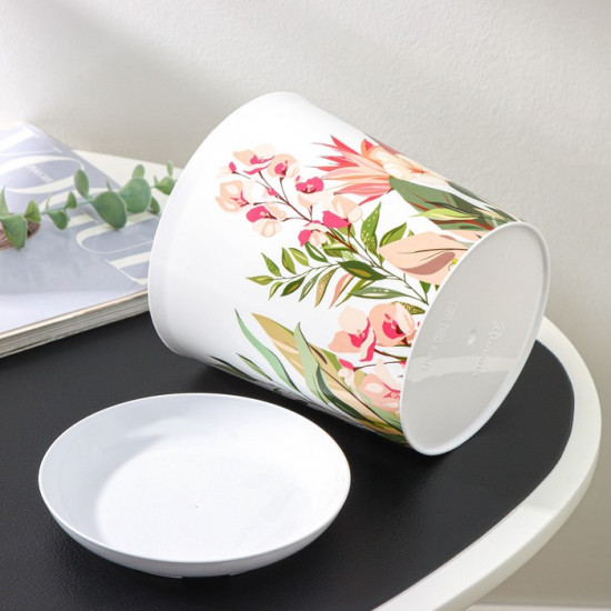 Горшок для цветов с поддоном «Тропический лес»