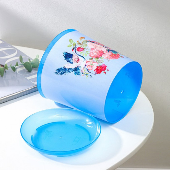 Горшок для цветов с поддоном «Танец журавлей»