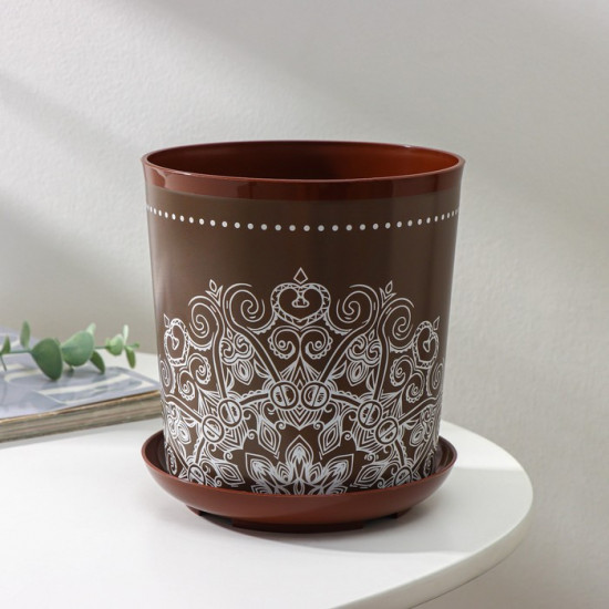 Горшок для цветов с поддоном «Кракле»