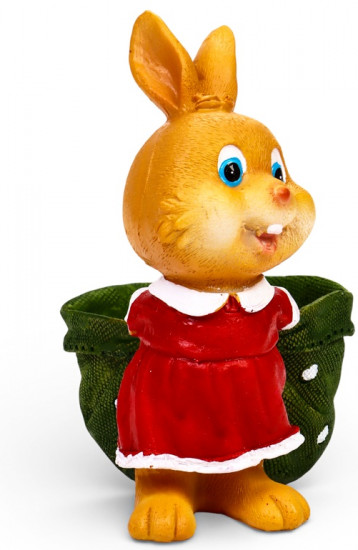 Фигурное кашпо «Зайка с мешком»