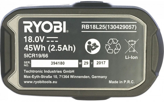 Аккумулятор ONE+ RB18L25