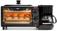 Мини-духовка 3 в 1 с кофеваркой и сковородой - Фото 5