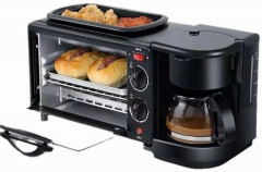 Мини-духовка 3 в 1 с кофеваркой и сковородой - Фото 7
