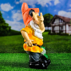 Садовая фигура из полистоуна «Гном с лягушкой» - Фото 4