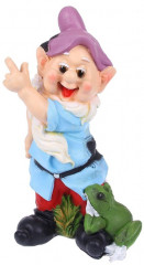 Садовая фигура из полистоуна «Гном с лягушкой» - Фото 8