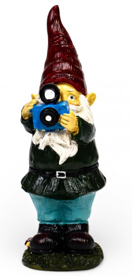 Садовая фигура из полистоуна «Гном фотограф»