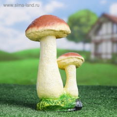 Садовая фигура из полистоуна «Гриб подосиновик двойной средний» - Фото 1