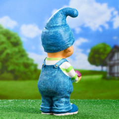 Садовая фигура из полистоуна «Мальчик-гном с лейкой» - Фото 6