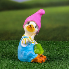 Садовая фигура из полистоуна «Утёнок с лейкой» - Фото 1