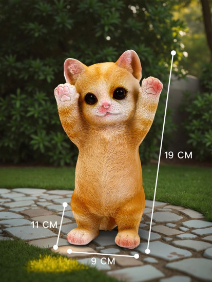 Садовая фигура из полистоуна «Котёнок»