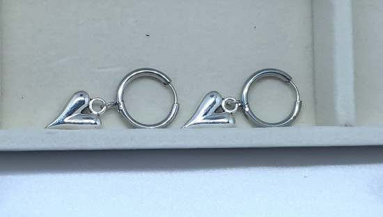 Женские серьги конго с посеребрением