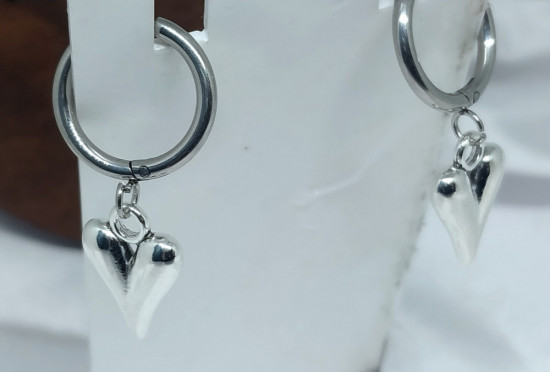 Женские серьги конго с посеребрением