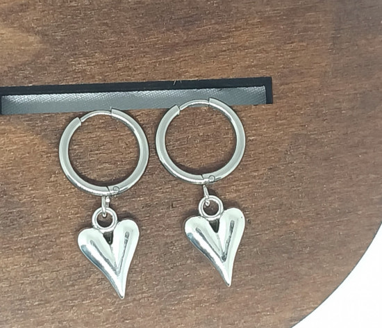 Женские серьги конго с посеребрением