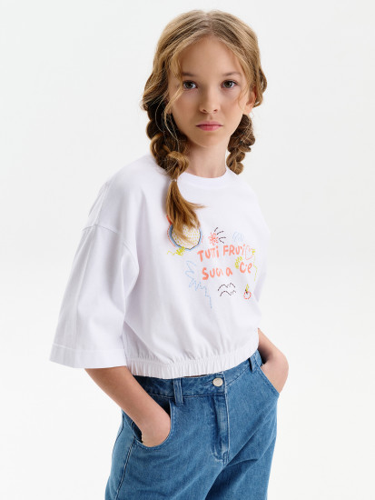 Футболка для девочек кроп-топ