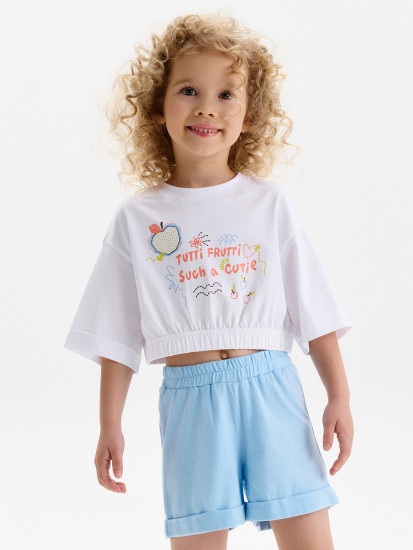 Футболка для девочек кроп-топ